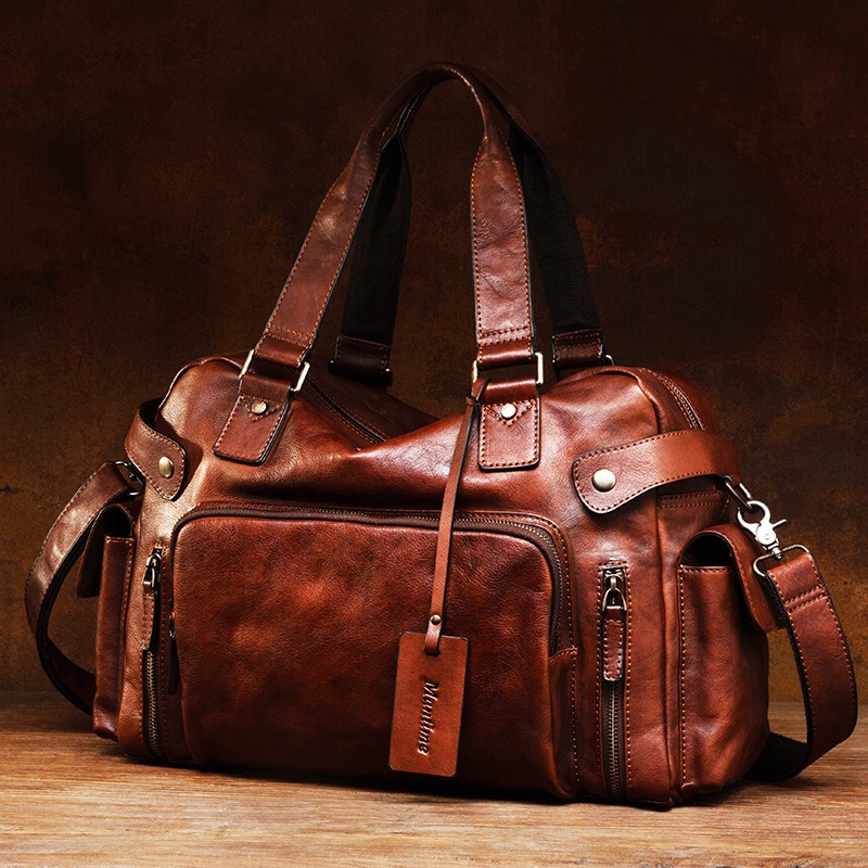 Leather Work Bag Men - Vintage vegetable tanned leather eraser men's