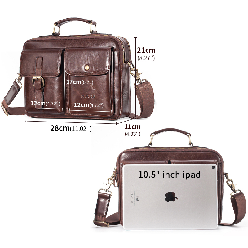 Men's Genuine Leather Shoulder - Leather Work Bag Men review and price