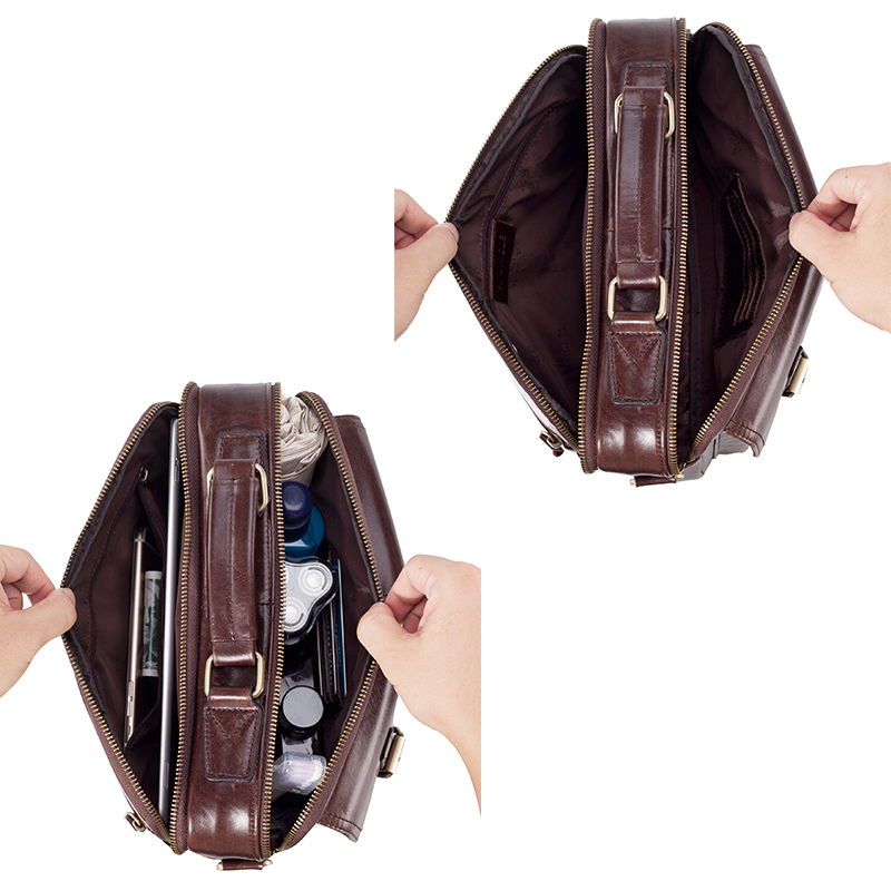 Men's Genuine Leather Shoulder - Leather Work Bag Men review and price