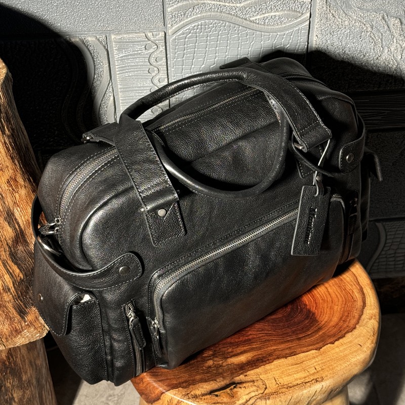 Vintage vegetable tanned leath - Leather Work Bag Men review and price