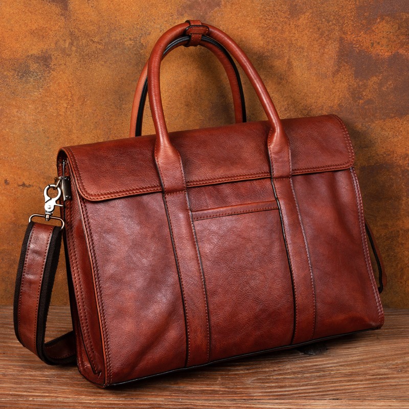 Vegetable tanned leather handb - Leather Work Bag Men review and price