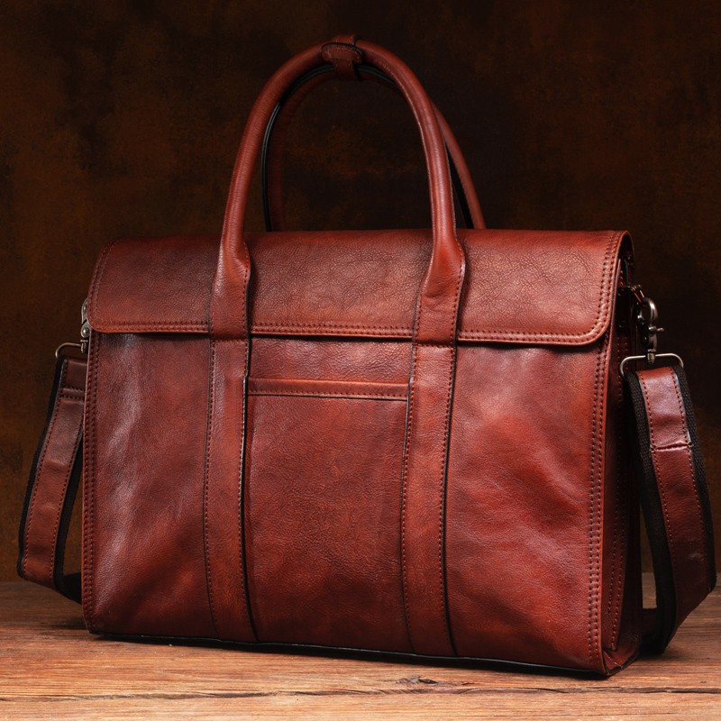 Vegetable tanned leather handb - Leather Work Bag Men review and price