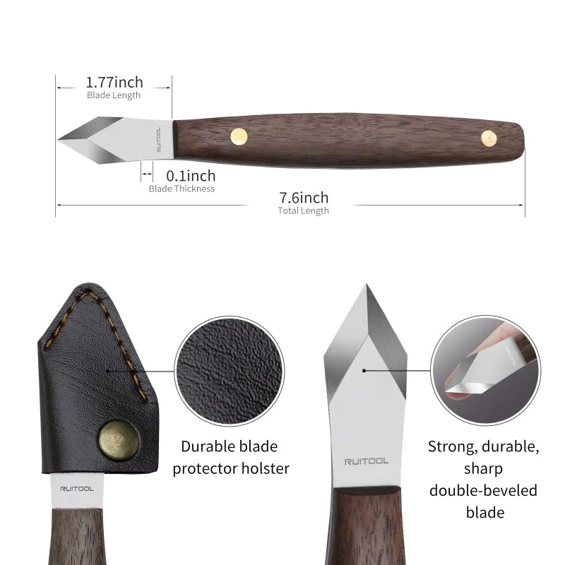 Handmade carving knife, thin e - Leatherwork Knife Sheath review and price