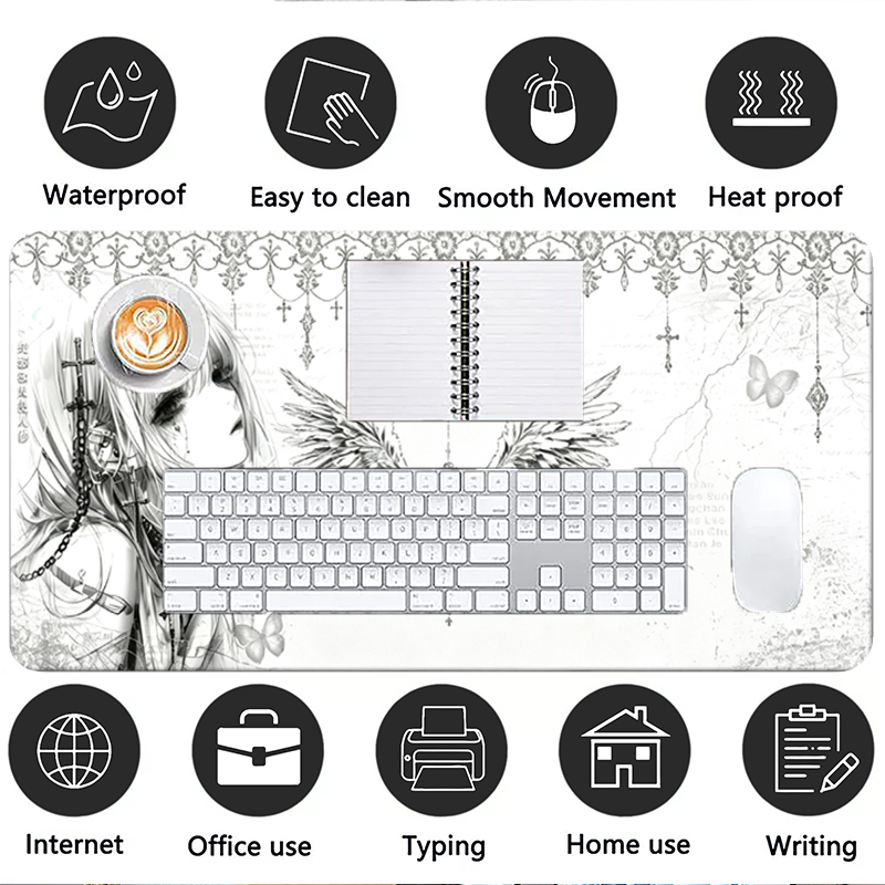 Leather Mousepad Black White A - Leatherwork Desk review and price