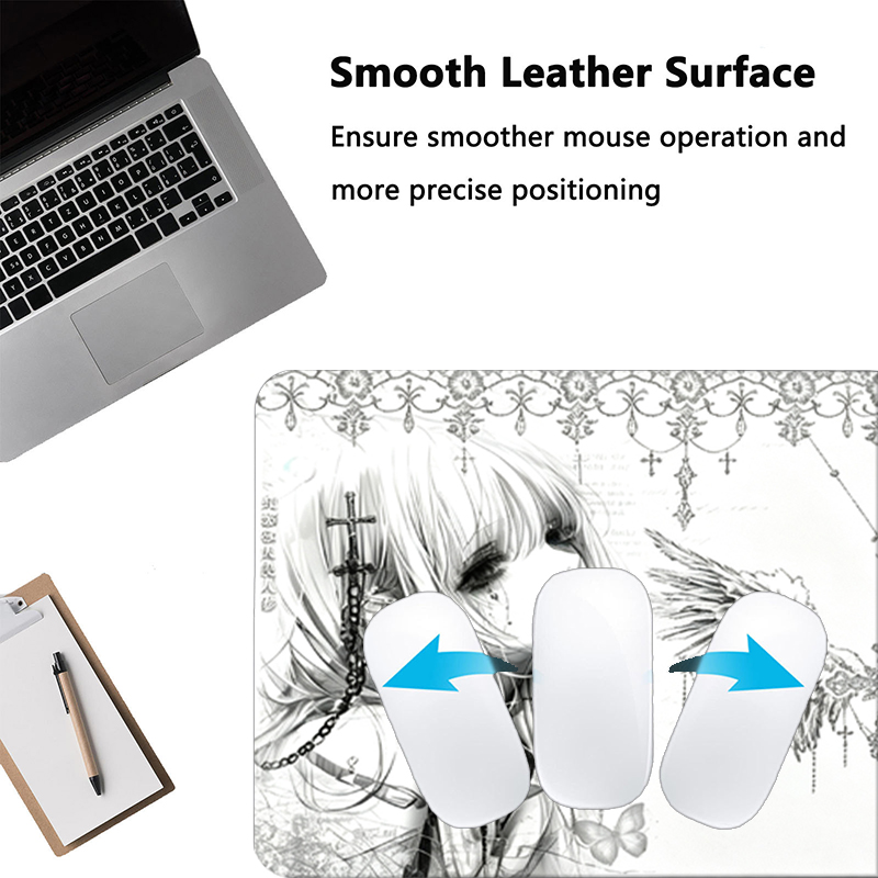 Leather Mousepad Black White A - Leatherwork Desk review and price